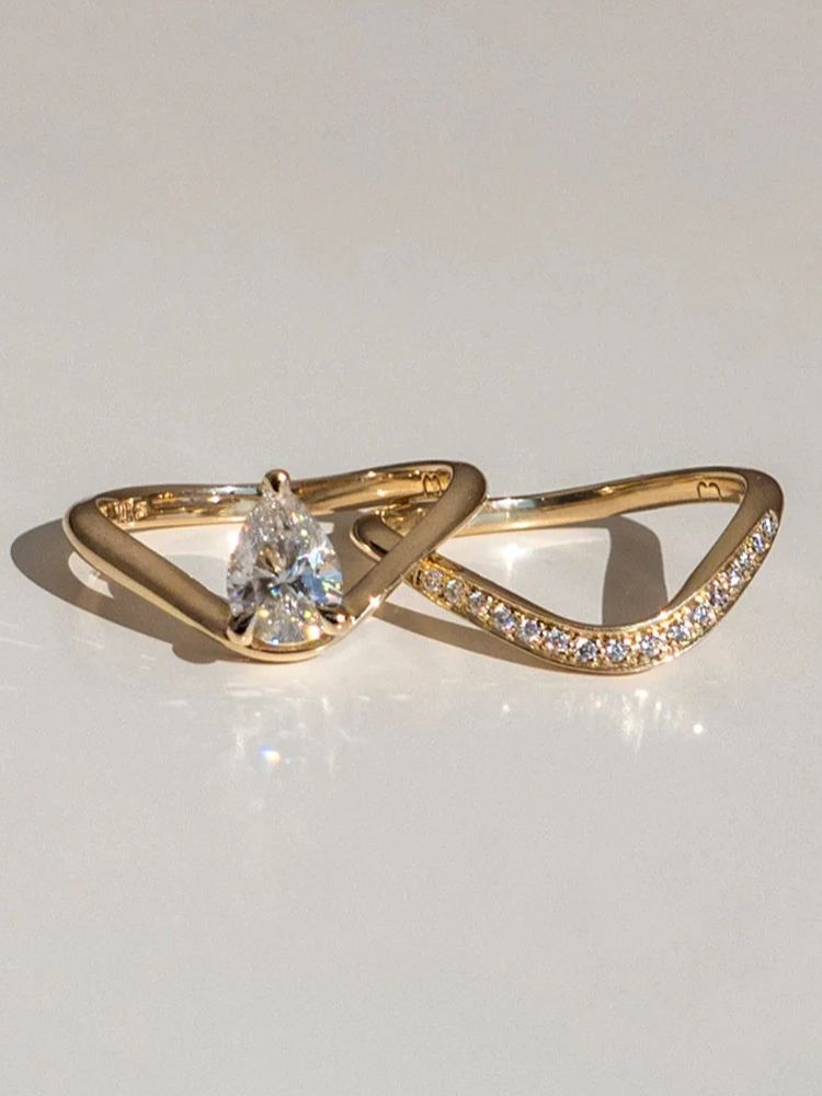 925 Sterling Silver Minimalism Smooth V-shape Zircon Ring For Women Engagement Wedding Anniversary High Quality Fine Jewelry