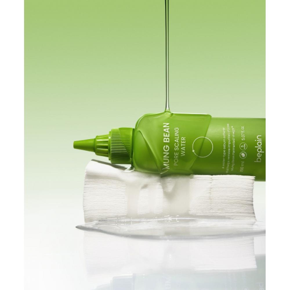 Beplain Woda do Peelingu Pór z Fasoli Mung 150ml + Scaler Sebumu + Gratis 40 Płatków Ultra Dopasowujących