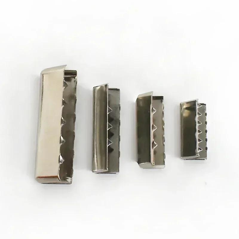 10/30Pcs Meetee Metal Clip Buckles Bag Strap End Stopper Clips Waistband Belt Lock Zipper Tail Buckle Sewing Accessories