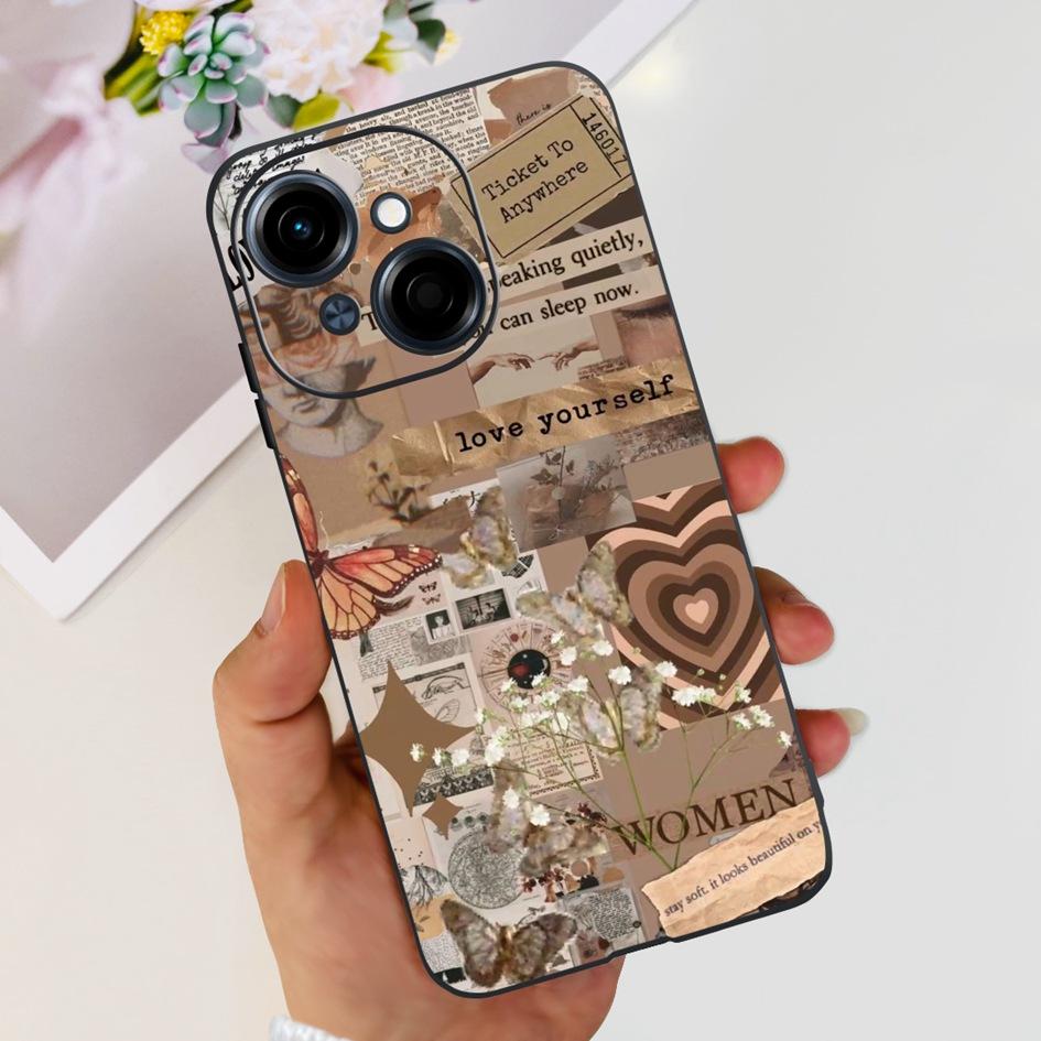 For Phone Case Tecno Spark Go 1 Cover 2024 Popular Flower Soft Silicone Back Protective Cover For Tecno Spark Go 2025 Pop 9 Etui
