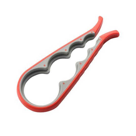 4-in-1 Jar Opener with Non-Slip Silicone Grip Multi-Function Bottle Can Lid Remover for Kitchen Ergonomic Rust-Proof Essential Tool for Arthritis