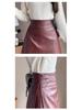 A-line High-Waisted PU Leather Skirt - Short, Sexy & Versatile for Women, 2025 Autumn/Winter Fashion