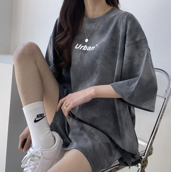 Emptio Relaxed Shorts Loungewear Cute and Perfect for and Features a Printed Top and Longer Comfortable and a Rakuyume Casual Includes and Perfect for