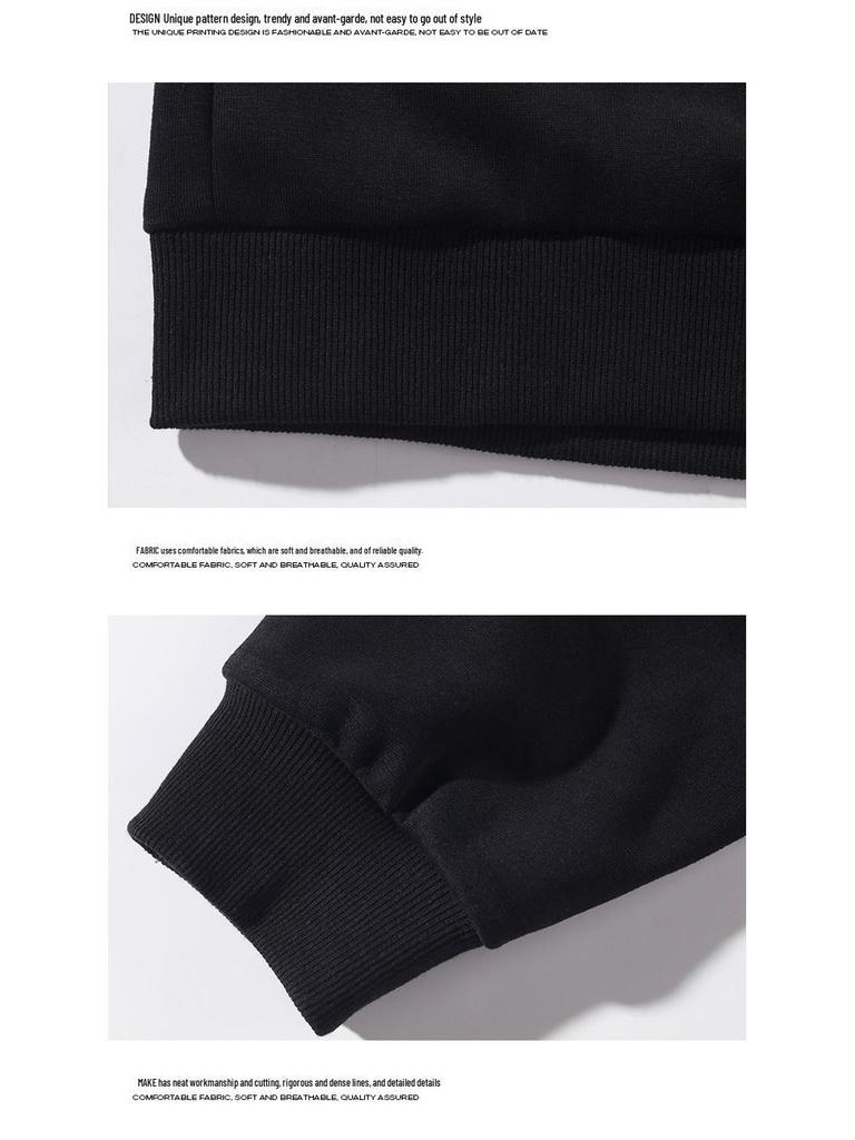 2023 Autumn Hong Kong Style White Cotton Sweatshirt, Large Size (320g), M-5X