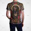 Summer Round Neck 3D Christ Jesus Print Top Fashionable Casual Short Sleeved Men's T-shirts