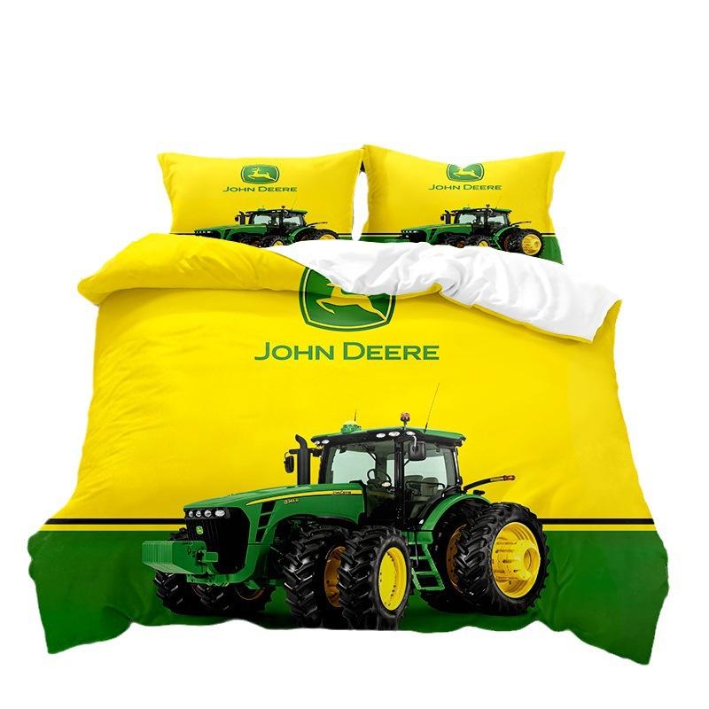 Four-Wheeler Tool Tractor 3D Digital Printing Bedding Three-Piece Set