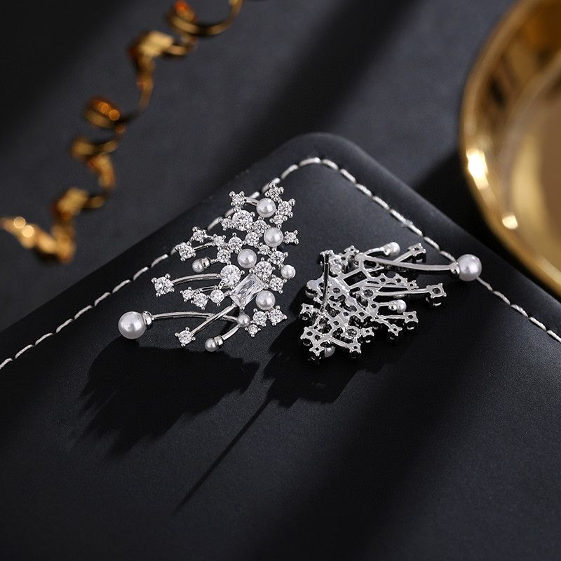 New Able Luxury Copper Zircon Star Same Style Sparkling Nebula Earrings Women's Gift Banquet Jewelry 2024