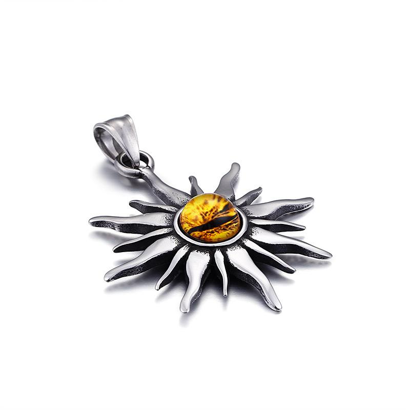 Europäische und amerikanische Retro-Mode-Halskette mit Anhänger aus Titanstahl