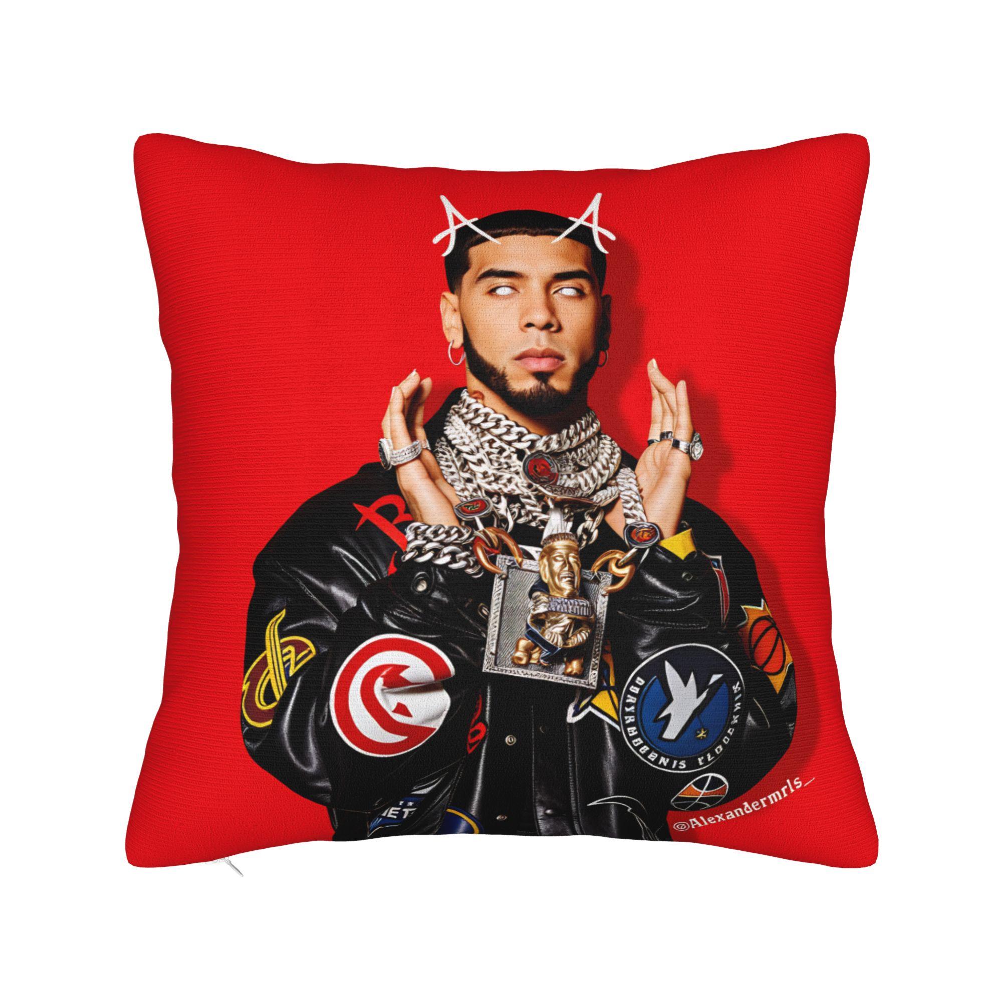 Puerto Rican Rapper A-Anuel AA Pillowcases Retro Trendy Pillow Case For Sofa Car Home Decor Soft Pillow Cover 5050cm 1170₽