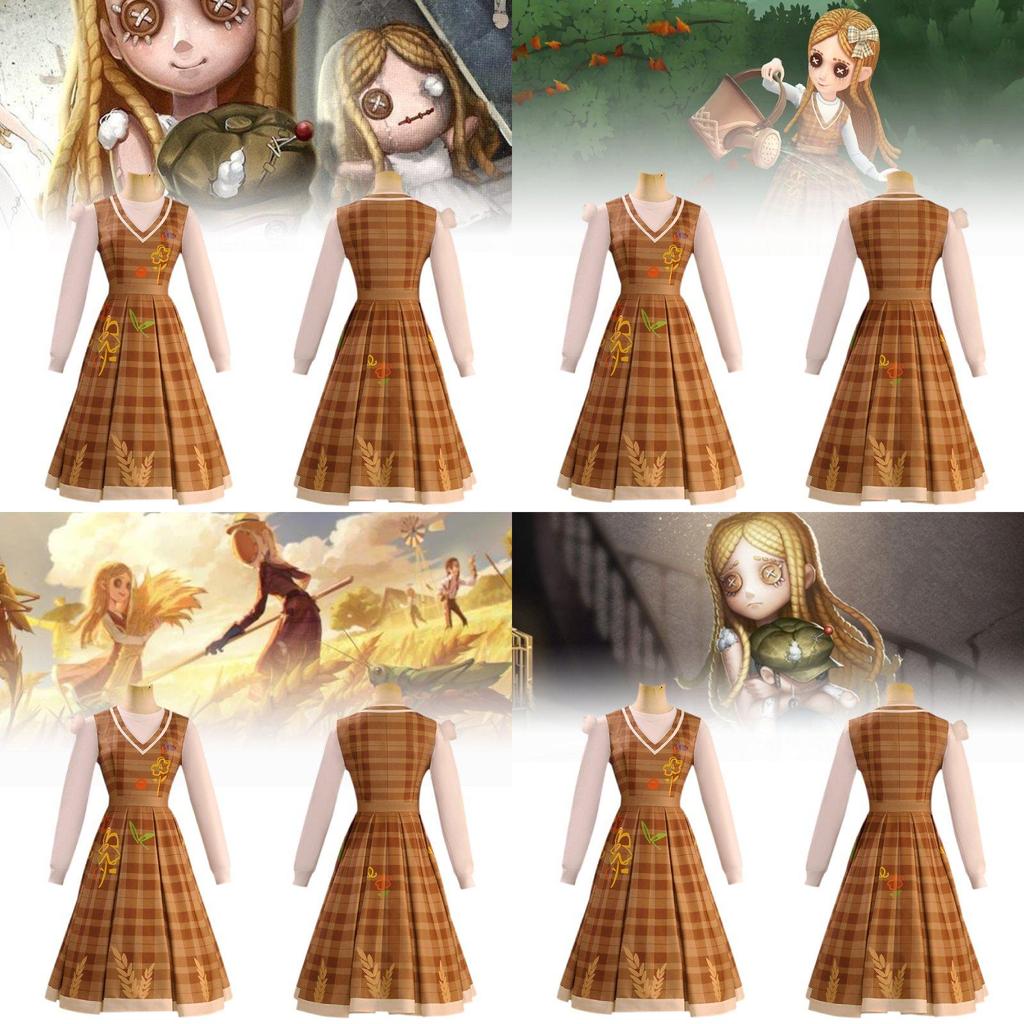 Charming Japanese Anime Style Girl's Autumn Adventure Cosplay Costume For Kids
