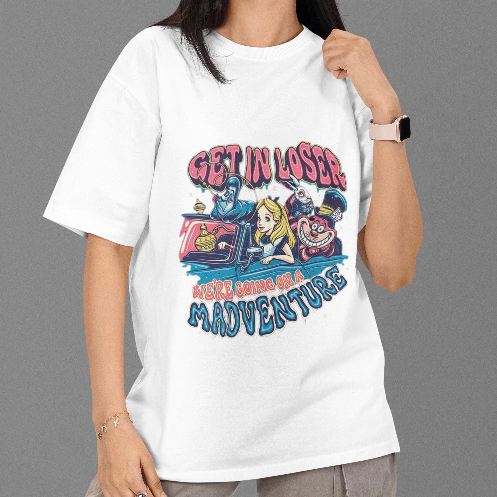Get In Loser Madventure T-Shirt Funny Retro Graphic Tee Vintage Trippy Style XXXL