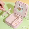 1PC Personalized Portable Jewelry Box for Women Girls Jewelry Case Small Jewelry Storage Pink Initial Letter