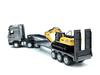 Huina Toys 1552 832mm Long Scale RTR Heavy Equipment Trailer with Power Shovel and Backhoe Figure 2.4GHz 9-Channel 1/18 3-Axle 2-Differential