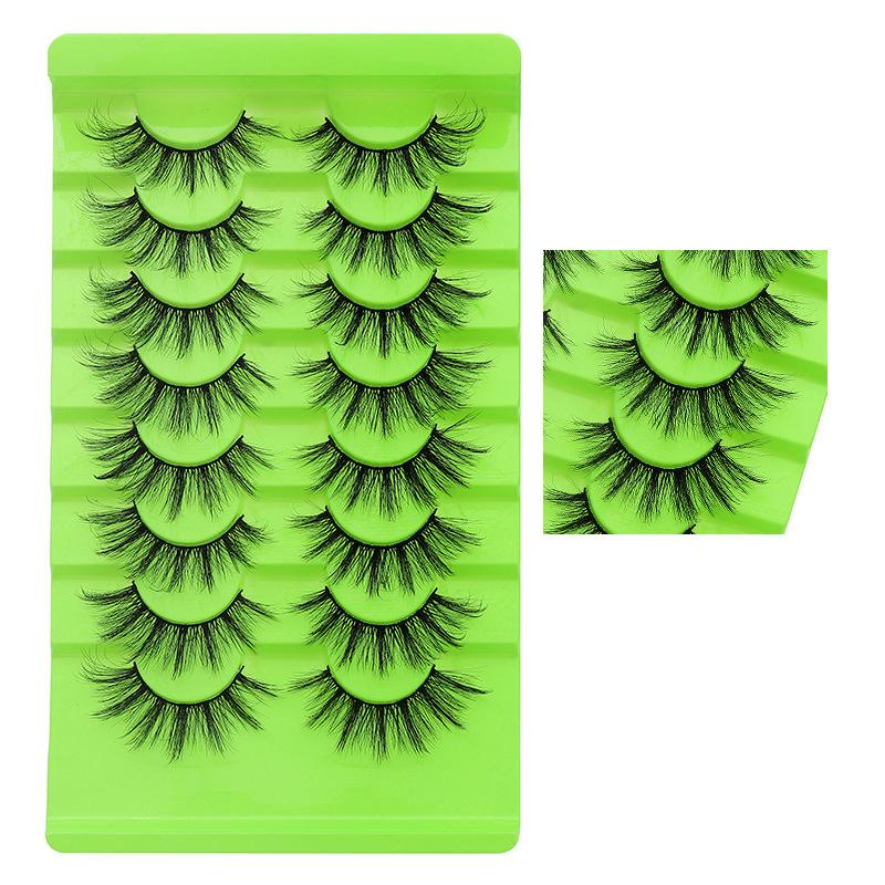 8 Paar Volle Dicke Natürliche Wimpern Dicke Biegung Falsche Wimpern 3D Stereoskopische Falsche Wimpern