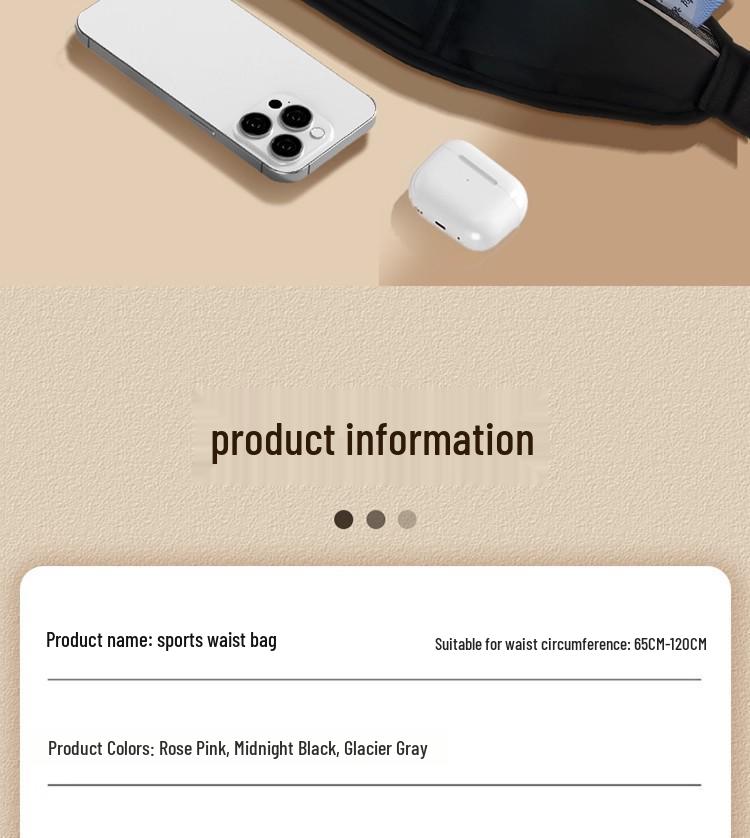 Non-Bouncing Running Waist Bag: Lightweight, Large Capacity, Unisex Fitness Phone Holder