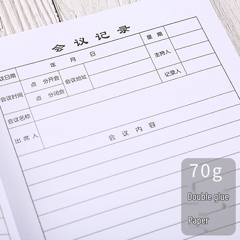 A4 Construction & Safety Log Book with Meeting Minutes & Office Supplies Records