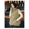 Large size women's vest autumn and winter new down cotton-padded coat 0kg top fat sister loose coat vest