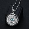 Vintage Ancient Egyptian Horus Eye Pendant Eagle Head Divine Eye Pendant Necklace 026 Fashion Trend Inlaid Zircon Men's Exquisite Jewelry