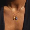 Natural Stone Energy Necklace Women'S Style Stainless Steel Sense Color Retention Fashion