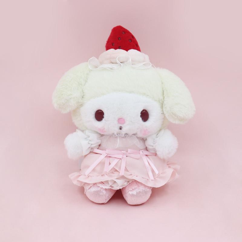 Sanrio My Melody jahodový dort plyšová klíčenka pro dívky a teenagery