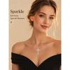 Exaggerated Moissanite Cross Pendant Necklace Full-Set S925 Sterling Silver Jewelry Accessory