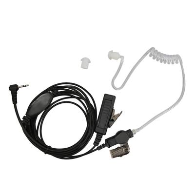 2,5 mm Akustikschlauch-Ohrhörer Einzelstift PTT-Taste Walkie-Talkie-Headset mit Stahlclip für