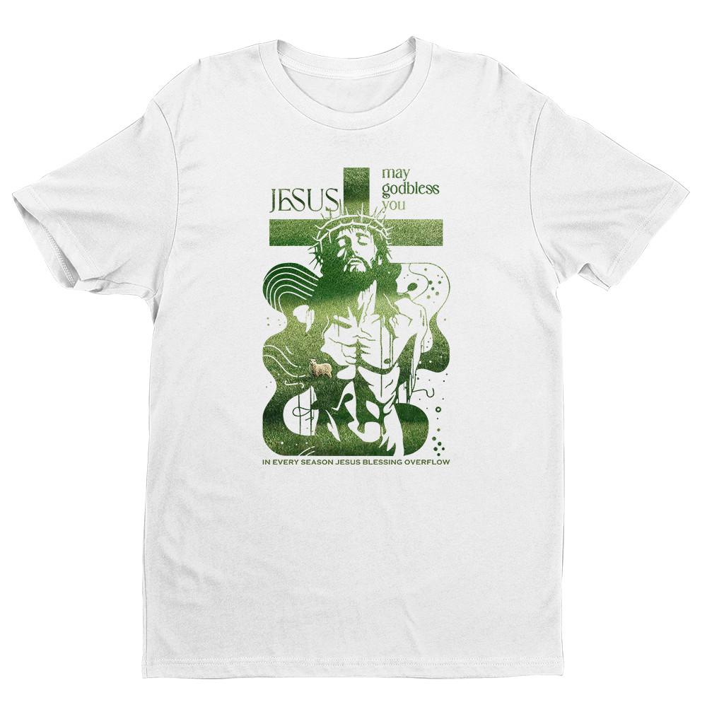 

Jesus Blessing Christian T-Shirt Cross Faith Religious Graphic Tee Unisex Gift 4XL