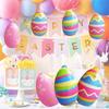 PVC Material Easter Party Decoration Heavy-Duty Plastic Inflatable Easter Egg  Children Favor