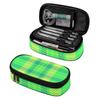 Pencil Bag Lightweight Durable 300D Polyester Smooth Zipper with Main Compartment Mesh Pocket and Pen Slots for Classroom Use