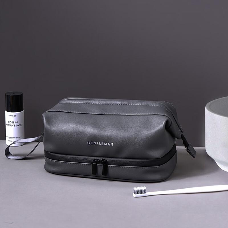 FTLY Business Travel Waterproof PU Toiletry Bag