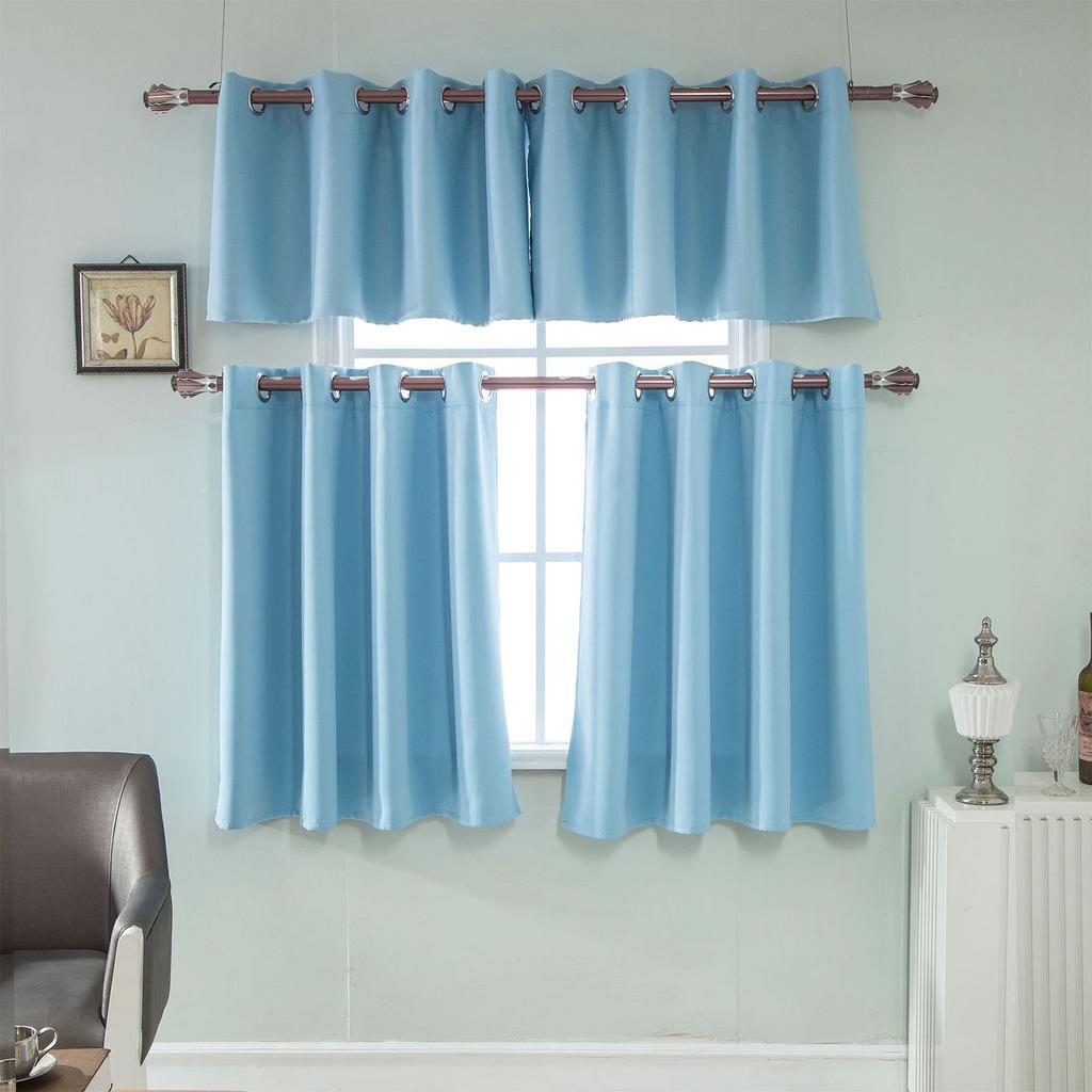 Polyester Black Out Curtain Drop Eyelet Grommet Thermal Insulated Panel Drape for Privacy Protections and Light Control