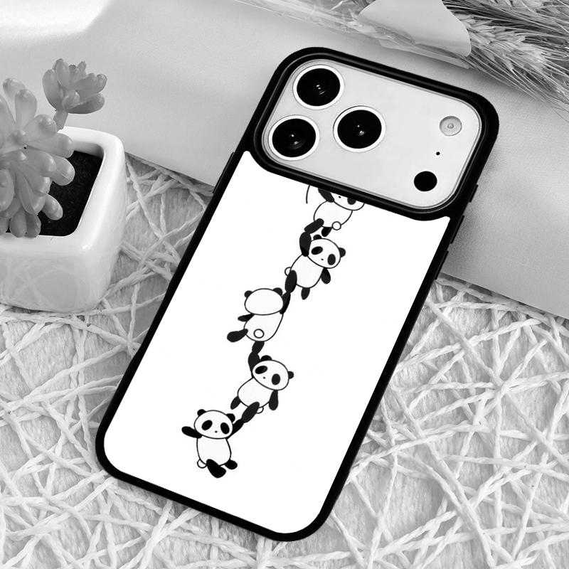 

Cute Cartoon Animal Panda Phone Case for iPhone 17 Air 16 15 11 12 14 13 Pro Max Shockproof Cover iPhone 13 Pro Max