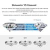925 Silver Plated Platinum Moissanite Bracelet 0.30CT Single Diamond Lucky Chain Dainty Jewelry for Women