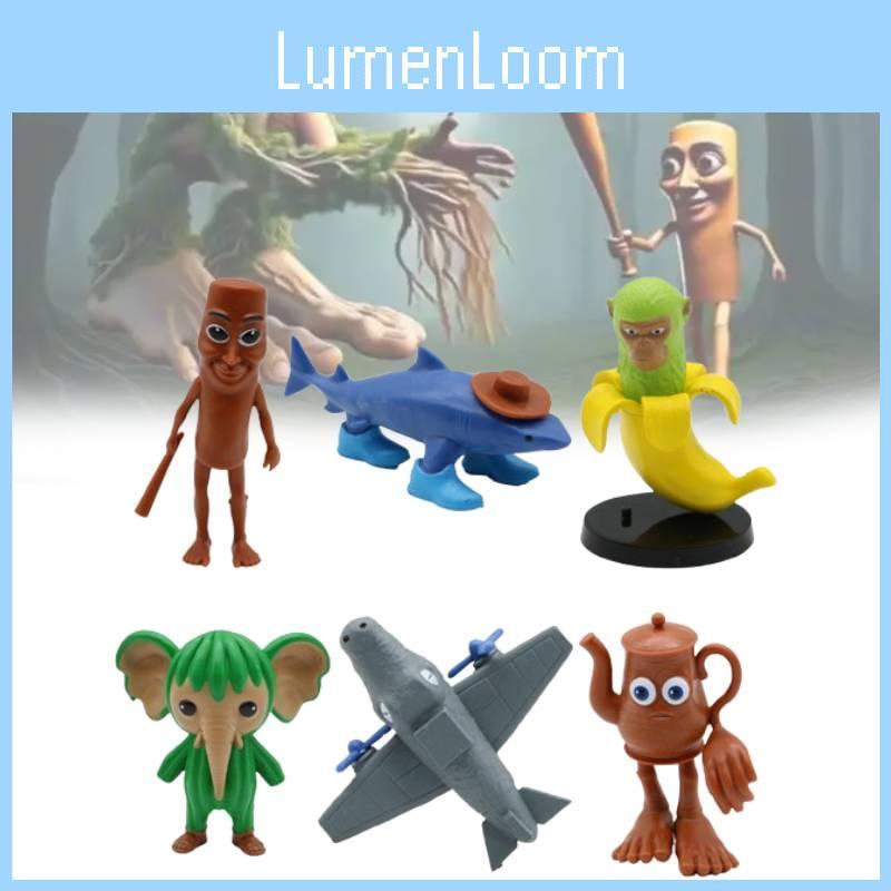 Mythical Shark Stickman Pvc Figurines 6 Models Desktop Decor Collectible Adults