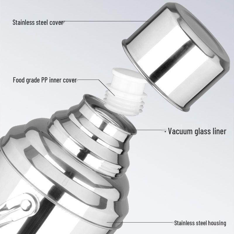 Large Stainless Steel Thermos: Insulated Hot Water Bottle & Warmer