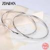 925 Sterling Silver 30/40/50/60mm Circle Hoop Earrings for Women Fashion Party Jewelry Gifts