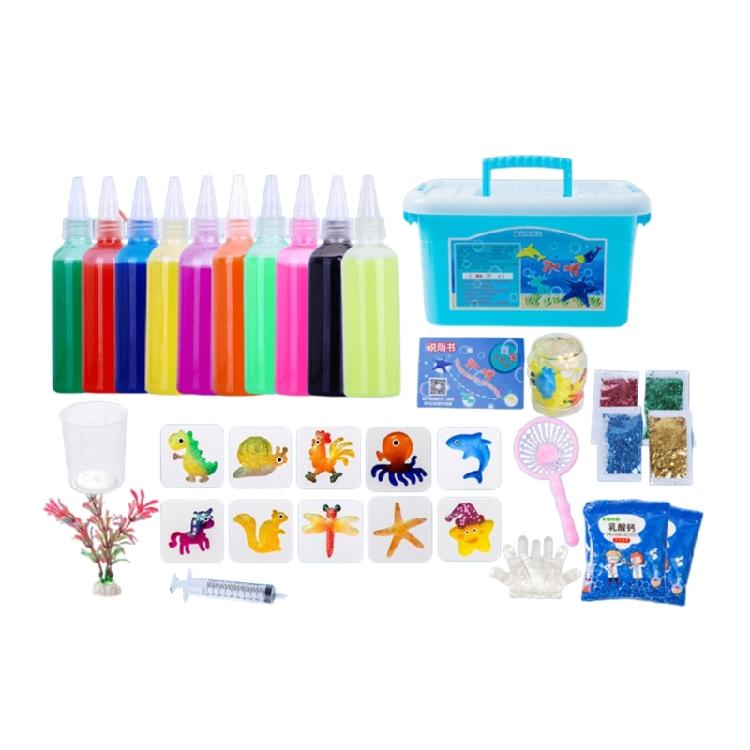Creative Building Role Play Accessories Magicking Water Gel Toy Easy Carry Case for Kids Ages 5 and Up