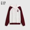 Gap Unisex Color-block Embroidered Logo Loose Fleece Hoodie