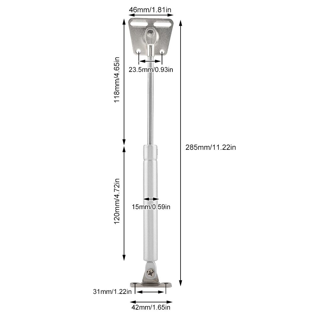 Fixing Plate Iron Head Gas Spring Support Silver Shock Strut Sturdy Cabinet Door Hinge RV