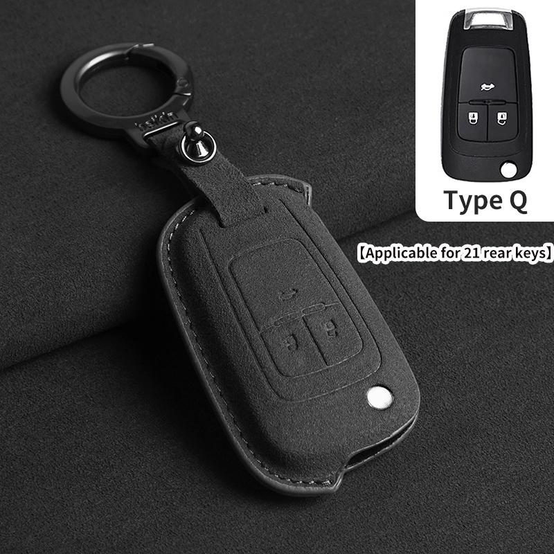 Suede Car Key Case Cover Shell Fob For Buick Encore Envision Gl6 Gl8 Excelle Regal For Chevrolet Cruze Epica Lova Camaro Impala