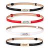 Ladies' Adjustable Thin Waistband, Patent Leather Pull Belt, Women's Fashionable Versatile Decorative Skirt, No Punching Small Waistband