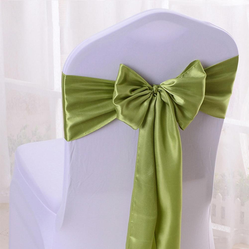 Chair Ribbons Chair Back Flower Elegant Satin Chair Tie Bow Set for Banquets Parties Weddings 10pcs Flower Back Decoration
