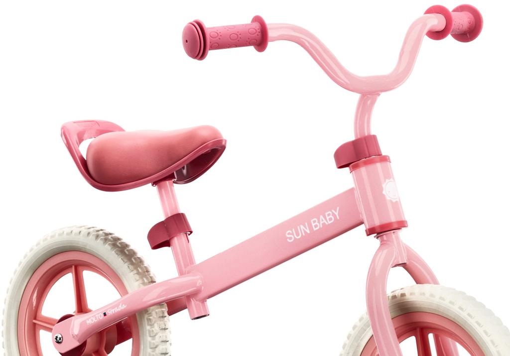 Rowerek Biegowy Dla Dzieci 12 Cali Dla 2 Latka 3 Latka Lekki 2,5 Kg Molto Strada Pink Candy