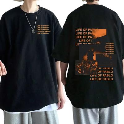 2024 Rapper Kanye West Grafische Print T-shirt THE LIFE OF PABLO T-shirt Zomer Unisex Vrouwen Hip Hop Mode Korte Mouw T-shirts