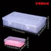 Large-Capacity Transparent Plastic Jewelry Box with Lid - 12 and 15 Grids