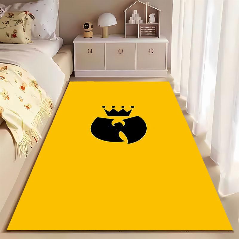 Yellow Carpet with Crown Logo suitable as a non-slip mat for the living room or bedroom sofa
