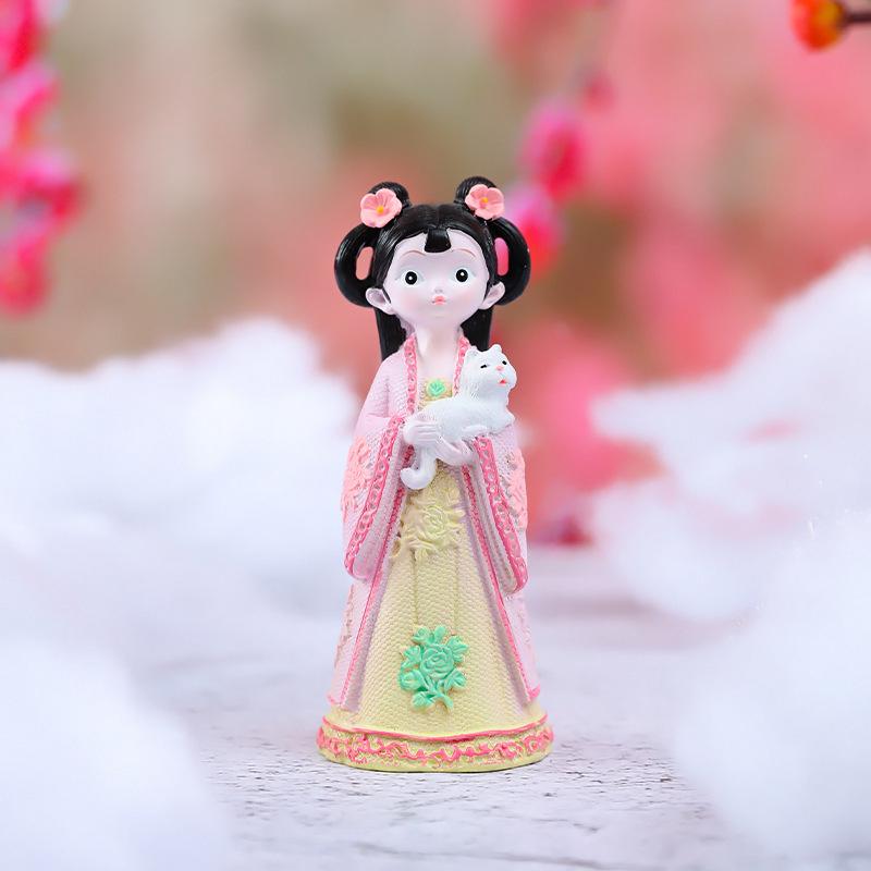 Kreativer Handyhalter im Stil der Tang-Dynastie mit Glücksbringer: Exquisites Harzornament