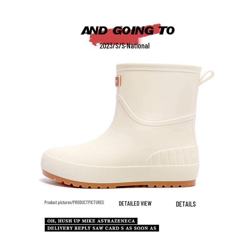Women's Japanese and Korean Waterproof Non-Slip Rain Boots - Wear-Resistant, Soft Sole, Comfortable for Outdoor and Kitchen