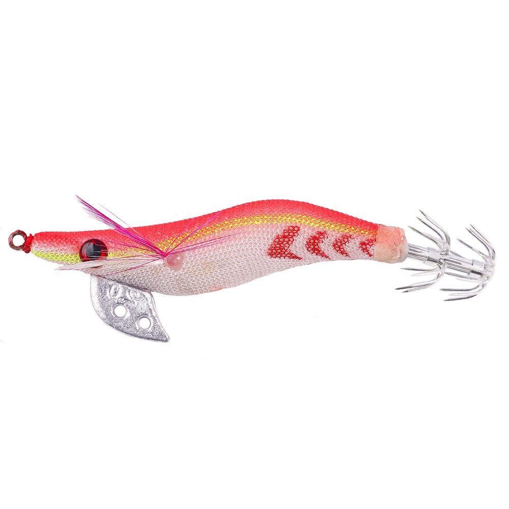4/5Pcs 3D Eyes Artificial Fishing Lures Artificial Squid Jig Hook  All Kinds of Fishing Places
