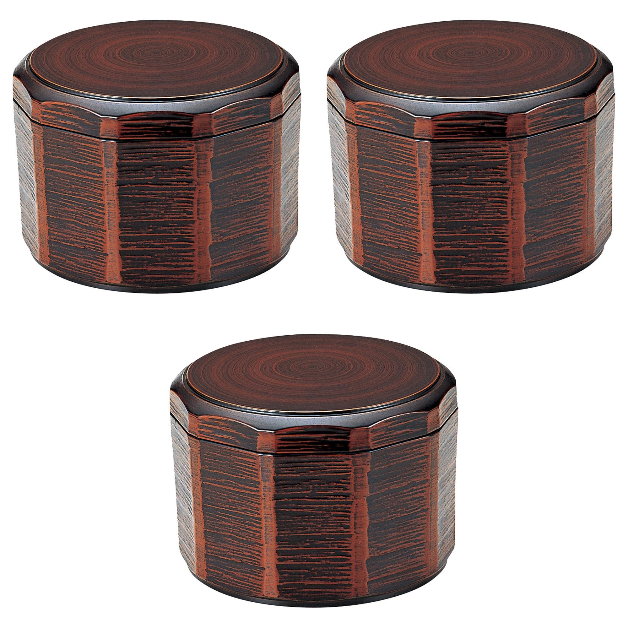 

Набор из 3 деревянных резных пиал для риса Тотиги x Пиала из АБС-смолы Сетомонохонпо [TA] (большой) (черный внутри) [17.5 9.8 (7.2) см] Жаростойкий